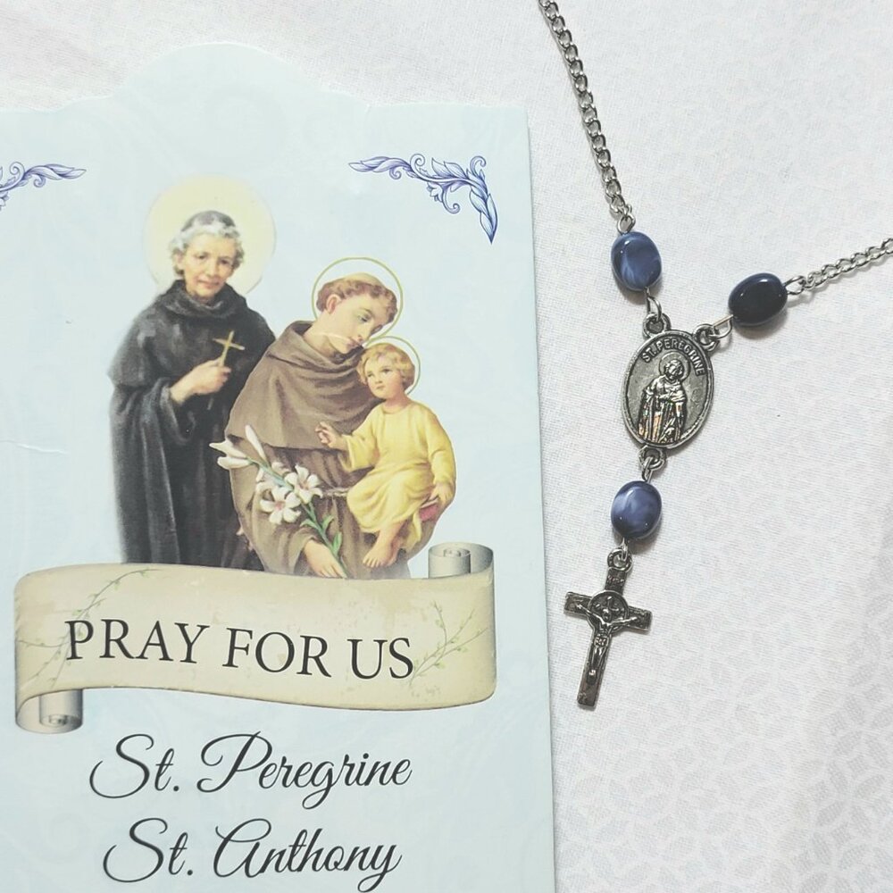 ✝️Vintage Patron Saint. Peregrine &  Saint Anthony Franciscan Friars Necklace